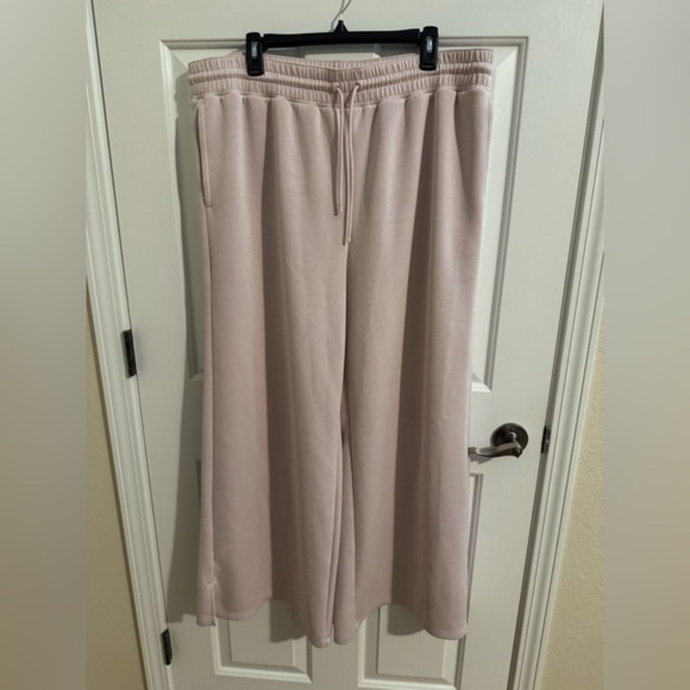 All In Motion New Wide Leg Sleek Active Pants Blush Pink Pockets Stretch XXL